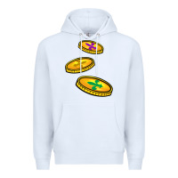 White louisiana coins Premium Hoodie - BarkalooDesign