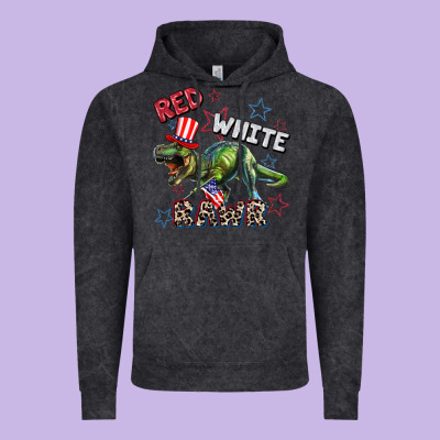 Red White Rawr 4th Of July Vintage Hoodie Designed By Cowgirlartshop