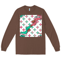 Chestnut Nurse Gloves Seamless Pattern Long Sleeve Tee - BundleAndBundleShop