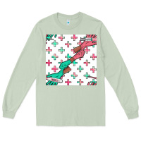 Matcha Nurse Gloves Seamless Pattern Long Sleeve Tee - BundleAndBundleShop