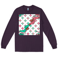 Plum Nurse Gloves Seamless Pattern Long Sleeve Tee - BundleAndBundleShop