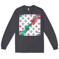 Smoke Nurse Gloves Seamless Pattern Long Sleeve Tee - BundleAndBundleShop