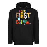 Black happy first day of school Heavyweight Hoodie - NancyCooperArtShop