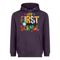 Plum happy first day of school Heavyweight Hoodie - NancyCooperArtShop
