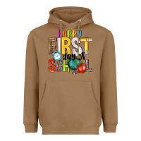 Toasted Coconut happy first day of school Heavyweight Hoodie - NancyCooperArtShop