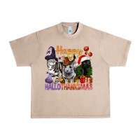 French Oak Happy Hallothanksmas Cats Urban Heavy Tee - BundleAndBundleShop