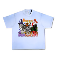 Grape Ice Happy Hallothanksmas Cats Urban Heavy Tee - BundleAndBundleShop