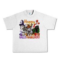 Lunar Rock Happy Hallothanksmas Cats Urban Heavy Tee - BundleAndBundleShop