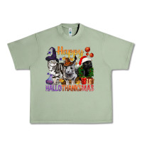 Oil Green Happy Hallothanksmas Cats Urban Heavy Tee - BundleAndBundleShop
