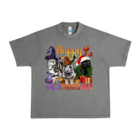 Tornado Happy Hallothanksmas Cats Urban Heavy Tee - BundleAndBundleShop