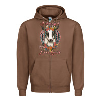 Chestnut just a girl who loves goats Zipper Hoodie - Jasminsmagicworld