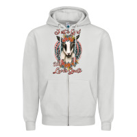 Dove Grey just a girl who loves goats Zipper Hoodie - Jasminsmagicworld