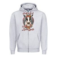 Heather Grey just a girl who loves goats Zipper Hoodie - Jasminsmagicworld