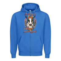 True Royal just a girl who loves goats Zipper Hoodie - Jasminsmagicworld
