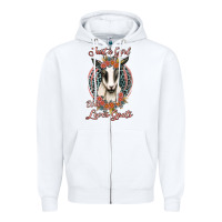 White just a girl who loves goats Zipper Hoodie - Jasminsmagicworld