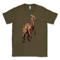 Army Green parasaurolophus Classic Tee - Artiststas