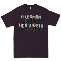 Plum a woman who knows her worth is dangerous Premium Tee - MaliasSmallBusiness