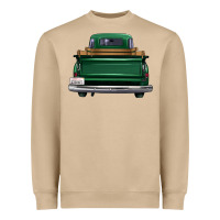 Mushroom western green truck back view Heavyweight Sweatshirt - FaDigitalArtStudio