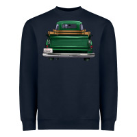Navy western green truck back view Heavyweight Sweatshirt - FaDigitalArtStudio