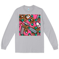 Moon Dust Medicines And Pills Seamless Pattern Long Sleeve Tee - BundleAndBundleShop