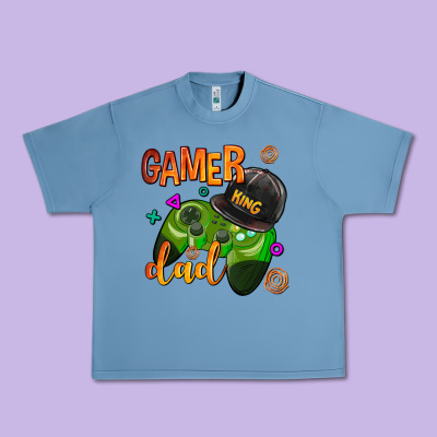 Gamer Dad Urban Heavy Tee Designed By Adodesignshop