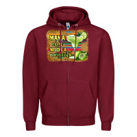 Burgundy mama cita needs a margarita Zipper Hoodie - Jasminsmagicworld