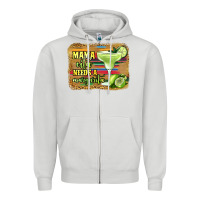 Dove Grey mama cita needs a margarita Zipper Hoodie - Jasminsmagicworld