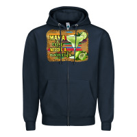 Navy mama cita needs a margarita Zipper Hoodie - Jasminsmagicworld