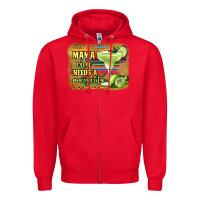 Red mama cita needs a margarita Zipper Hoodie - Jasminsmagicworld