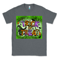 Charcoal Heather trick or treat tumbler Classic Tee - BundleAndBundleShop