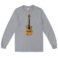 Heather Grey mexican guitar Long Sleeve Tee - Artiststas