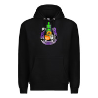 Black horseshoe halloween Premium Hoodie - AdoDesignShop
