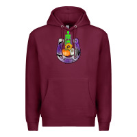 Burgundy horseshoe halloween Premium Hoodie - AdoDesignShop