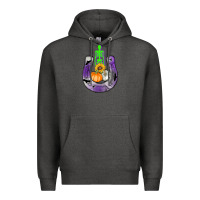 Charcoal Heather horseshoe halloween Premium Hoodie - AdoDesignShop