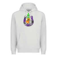 Dove Grey horseshoe halloween Premium Hoodie - AdoDesignShop