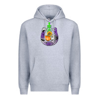 Heather Grey horseshoe halloween Premium Hoodie - AdoDesignShop