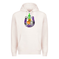 Pale Pink horseshoe halloween Premium Hoodie - AdoDesignShop
