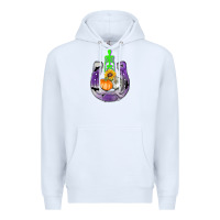 White horseshoe halloween Premium Hoodie - AdoDesignShop