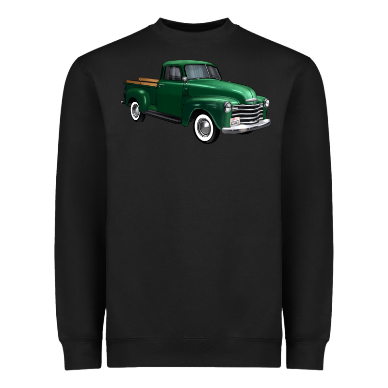 Western Green Truck Right 34 View 1 Heavyweight Sweatshirt by FaDigitalArtStudio | Teevron