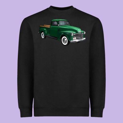Western Green Truck Right 34 View 1 Heavyweight Sweatshirt Designed By Fadigitalartstudio