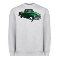 Heather Grey western green truck right 34 view 1 Heavyweight Sweatshirt - FaDigitalArtStudio