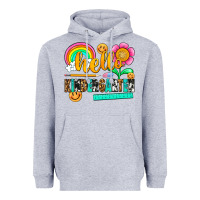 Heather Grey hello kindergarten Heavyweight Hoodie - NancyCooperArtShop