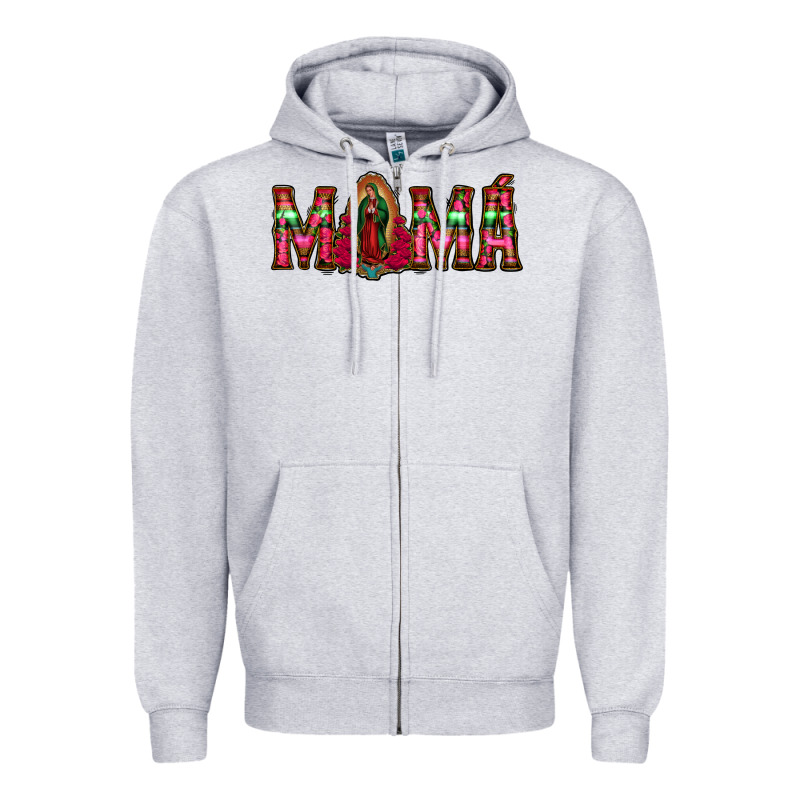 Mama Floral Aztec Leopard Zipper Hoodie by Jasminsmagicworld | Teevron