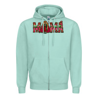 Seafoam mama floral aztec leopard Zipper Hoodie - Jasminsmagicworld