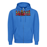 True Royal mama floral aztec leopard Zipper Hoodie - Jasminsmagicworld