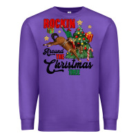 Purple rockin around the christmas tree Premium Sweatshirt - MaliasSmallBusiness