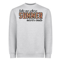 Heather Grey take me where summer never ends Heavyweight Sweatshirt - CowhideDigitalArt