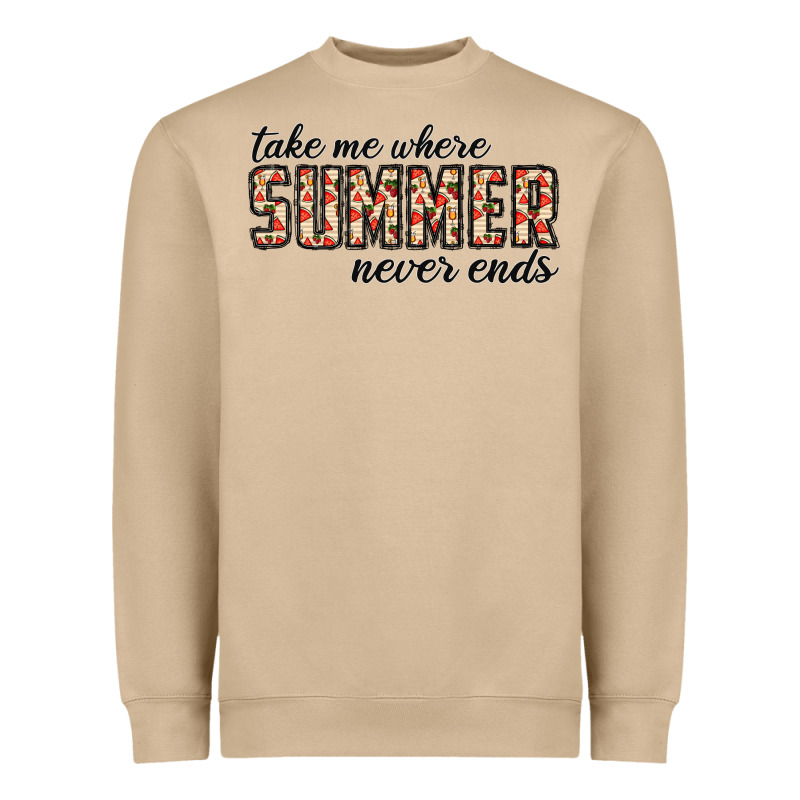 Take Me Where Summer Never Ends Heavyweight Sweatshirt by CowhideDigitalArt | Teevron