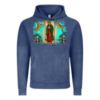 Vintage Denim gemstone our lady of guadalupe Vintage Hoodie - JahusDesignShop