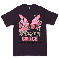 Plum amazing grace how sweet the sound butterfly Premium Tee - MaliasSmallBusiness